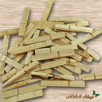 100 Holz - Wäscheklammerhälften